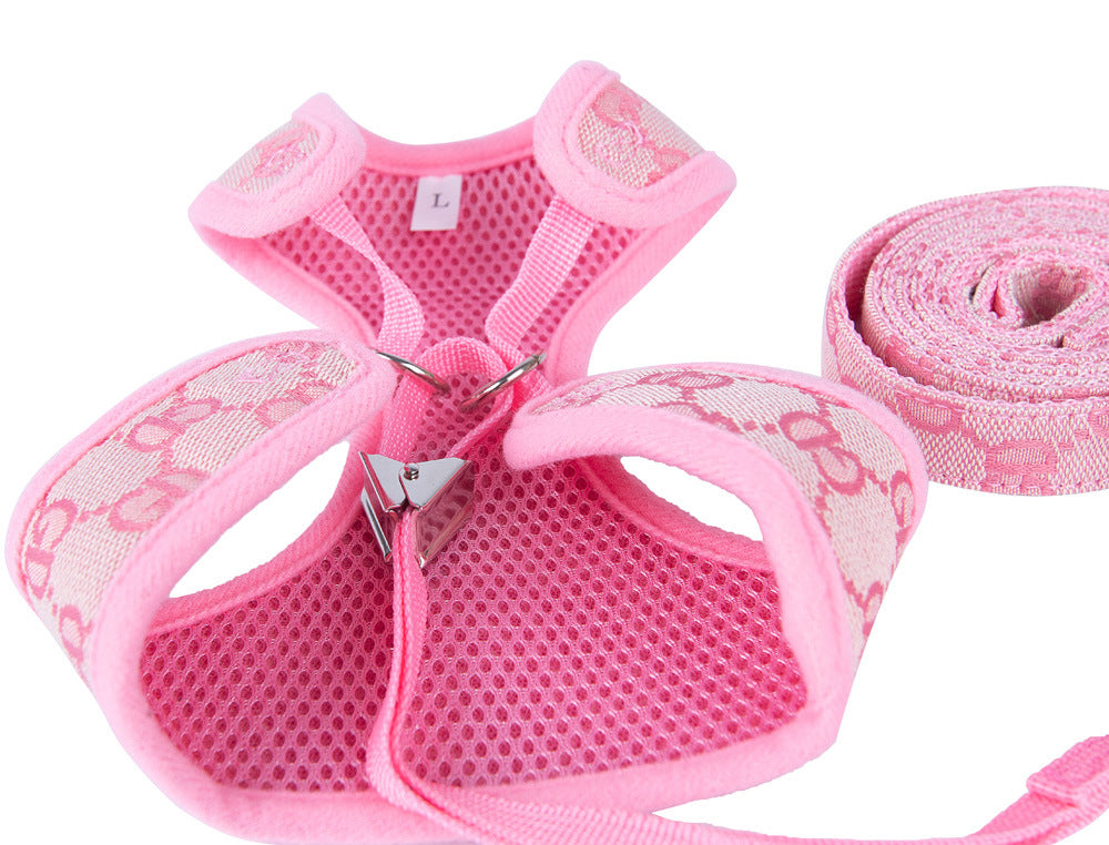 Gucy Pink Harness & Leash Set
