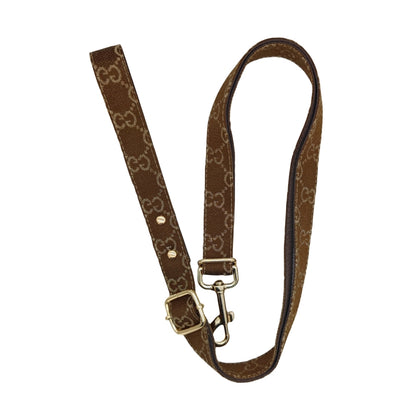 Gucy Brown Collar & Leash Set