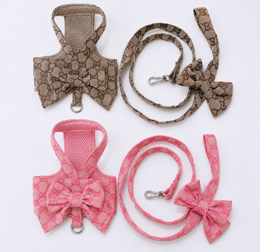 GiGi Bow harness & leash set