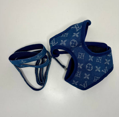 Set Louis Pawtton Blue (pettorina + guinzaglio)