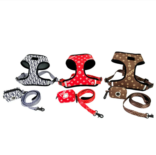 LUXA Walk Set (Collar, Harness, Leash, Bowtie, Bag)